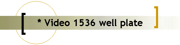 * Video 1536 well plate